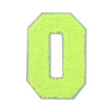 Load image into Gallery viewer, Varsity Number 0 to 9 Size 2.5, 4, 6, and 8 Inches Neon Lime
