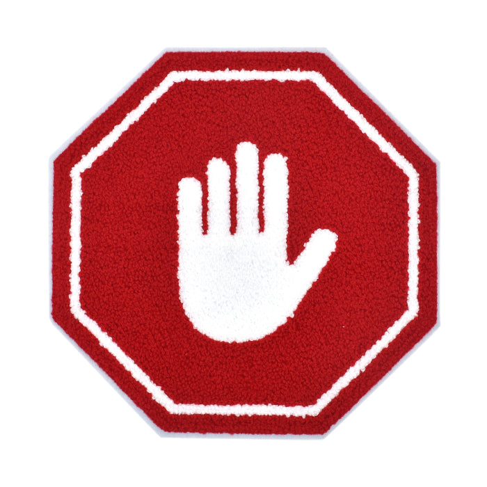 Stop Sign Chenille Patch