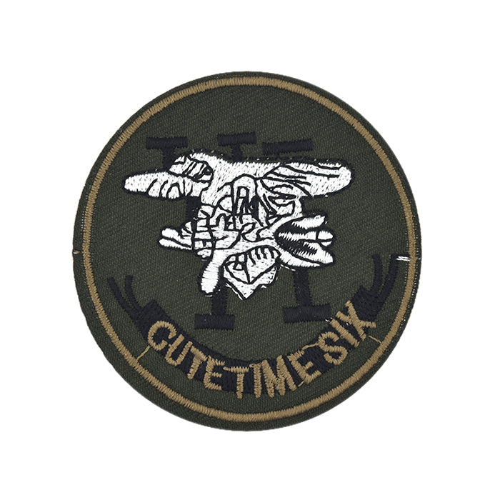'CUTE TIME SIX' Round Embroidery Patch