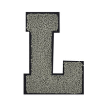Load image into Gallery viewer, Letter Varsity Alphabets A to Z Grey Black 4 Inch
