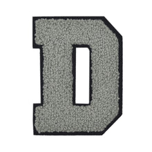 Load image into Gallery viewer, Letter Varsity Alphabets A to Z Grey Black 2.5 Inch
