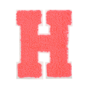 Letter Varsity Alphabets A to Z Neon Coral 4 Inch