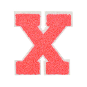 Letter Varsity Alphabets A to Z Neon Coral 2.5 Inch