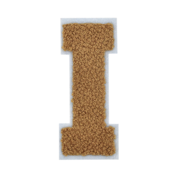 Letter Varsity Alphabets A to Z Light Brown Brandy Chenille