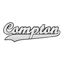 Load image into Gallery viewer, Varsity City Name Compton in Multicolor Chenille Patch
