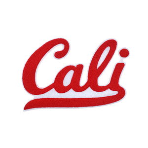 State Name 'Cali' in Multicolor Chenille Patch