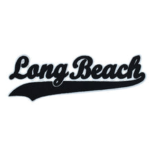 Load image into Gallery viewer, Varsity City Name Long Beach in Multicolor Chenille Patch

