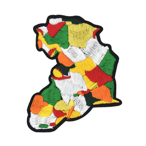 Africa Map Embroidery Patch