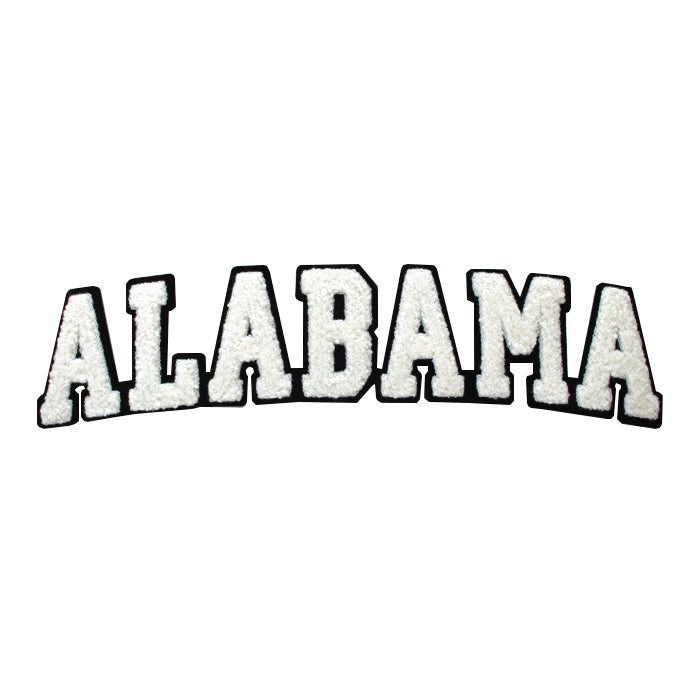 Varsity State Name Alabama in Multicolor Chenille Patch