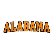 Load image into Gallery viewer, Varsity State Name Alabama in Multicolor Chenille Patch
