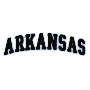 Varsity State Name Arkansas in Multicolor Chenille Patch