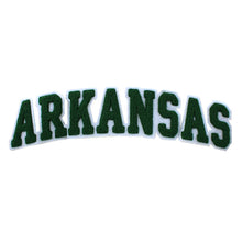 Load image into Gallery viewer, Varsity State Name Arkansas in Multicolor Chenille Patch
