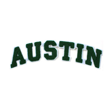 Varsity City Name Austin in Multicolor Chenille Patch