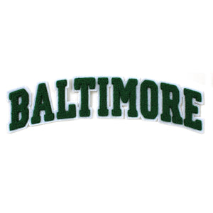 Varsity City Name Baltimore in Multicolor Chenille Patch