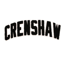Load image into Gallery viewer, Varsity City Name Crenshaw in All Cap Multicolor Chenille Patch
