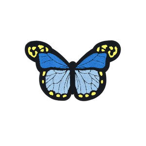 Blue Butterfly Chenille Patch