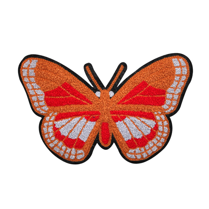 Red Dragon Butterfly Chenille Patch