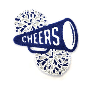 Cheers Cheerleader Pom Poms Megaphone Chenille Patch