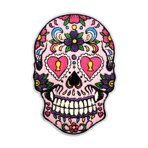 Colorful Resin Planar Sugar Skull Chenille Patch