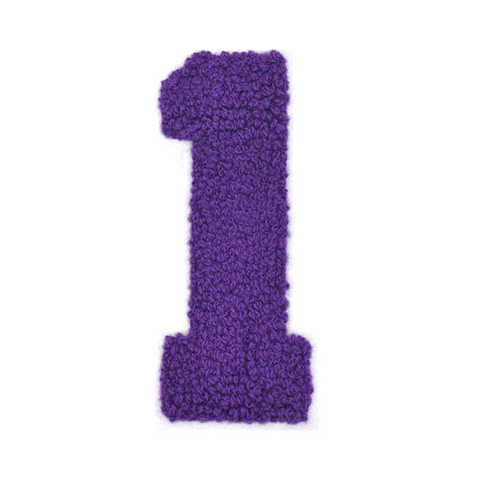 Varsity Numbers Purple Chenille & White Felt – tackletwill