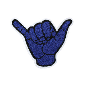 Bro Hand Hang Loose Sign in Multicolor Chenille Patch