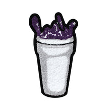 Load image into Gallery viewer, Splash Soda Cup in Multicolor Chenille Patches
