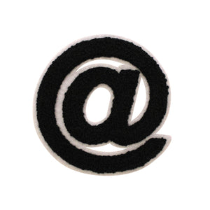 Varsity Letter Symbol Email @ Sign 4.4 inch Chenille Patch