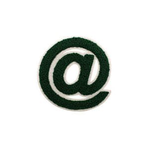 Varsity Letter Symbol Email @ Sign 2.4 inch Chenille Patch