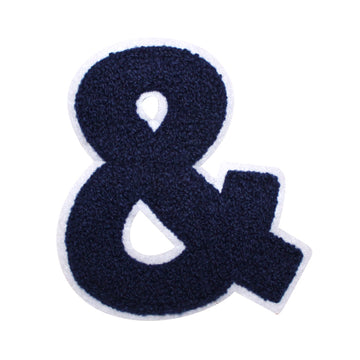 Light Blue and Gold Chenille Stick on Patches Varisty Letter Patches 2.25 