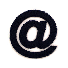 Load image into Gallery viewer, Varsity Letter Symbol Email @ Sign 4.4 inch Chenille Patch
