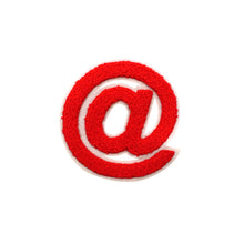 Load image into Gallery viewer, Varsity Letter Symbol Email @ Sign 2.4 inch Chenille Patch
