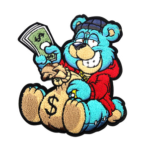 Hustle Money Hoodie Bear Chenille Patch