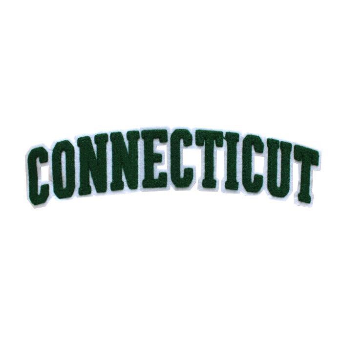Varsity State Name Connecticut in Multicolor Chenille Patch
