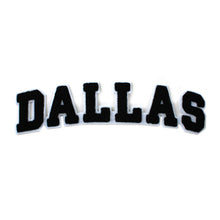Load image into Gallery viewer, Varsity City Name Dallas in Multicolor Chenille Patch
