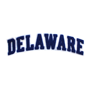 Varsity State Name Delaware in Multicolor Chenille Patch