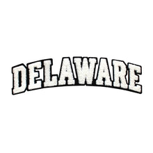 Load image into Gallery viewer, Varsity State Name Delaware in Multicolor Chenille Patch
