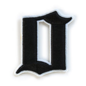 3D Old English Roman Font Number 0 to 9 Size 2, 3 inches Black Embroidery Patch