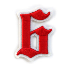 Load image into Gallery viewer, 3D Old English Roman Font Number 0 to 9 Size 2, 3 inches Red Embroidery Patch
