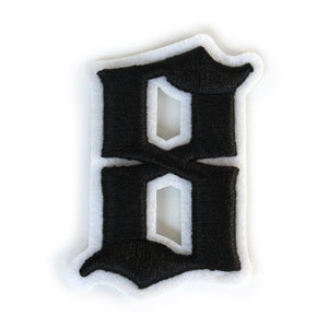 3D Old English Roman Font Number 0 to 9 Size 2, 3 inches Black Embroidery Patch