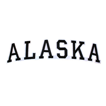 Alaska State Silhouette Multi-Color Embroidered Iron-On Patch Applique