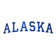 Load image into Gallery viewer, Varsity State Name Alaska in Multicolor Embroidery Patch
