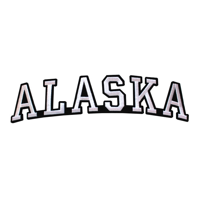 Varsity State Name Alaska in Multicolor Embroidery Patch
