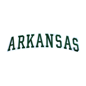 Varsity State Name Arkansas in Multicolor Embroidery Patch