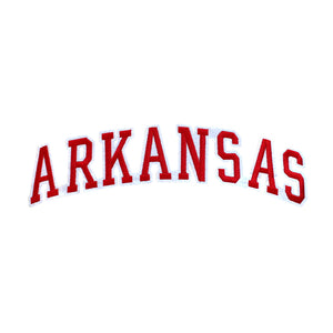 Varsity State Name Arkansas in Multicolor Embroidery Patch