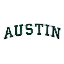 Load image into Gallery viewer, Varsity City Name Austin in Multicolor Embroidery Patch
