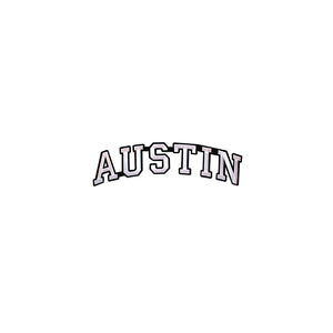Varsity City Name Austin in Multicolor Embroidery Patch