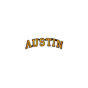 Varsity City Name Austin in Multicolor Embroidery Patch