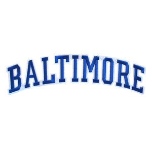 Varsity City Name Baltimore in Multicolor Embroidery Patch