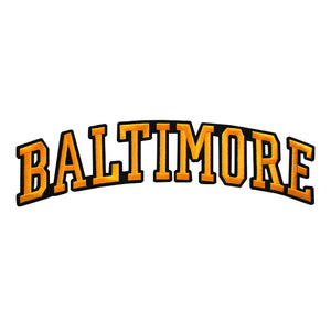 Varsity City Name Baltimore in Multicolor Embroidery Patch