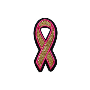 Breast Cancer Ribbon Embroidery Patch